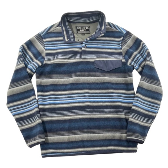 Southern Grit Other - Southern Grit Striped Fleece Pullover Sweater Mens Small or Womens Medium